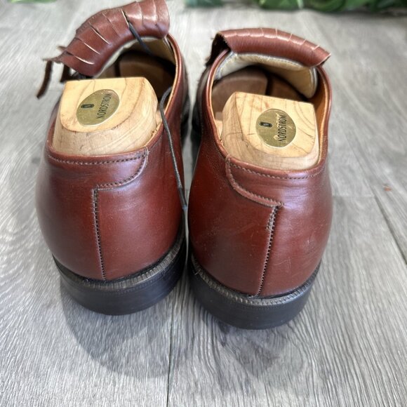 Vintage Footjoy Tassle Golf Shoe Loafers Spikes Brown Leather Men Size 9.5 D main image 6